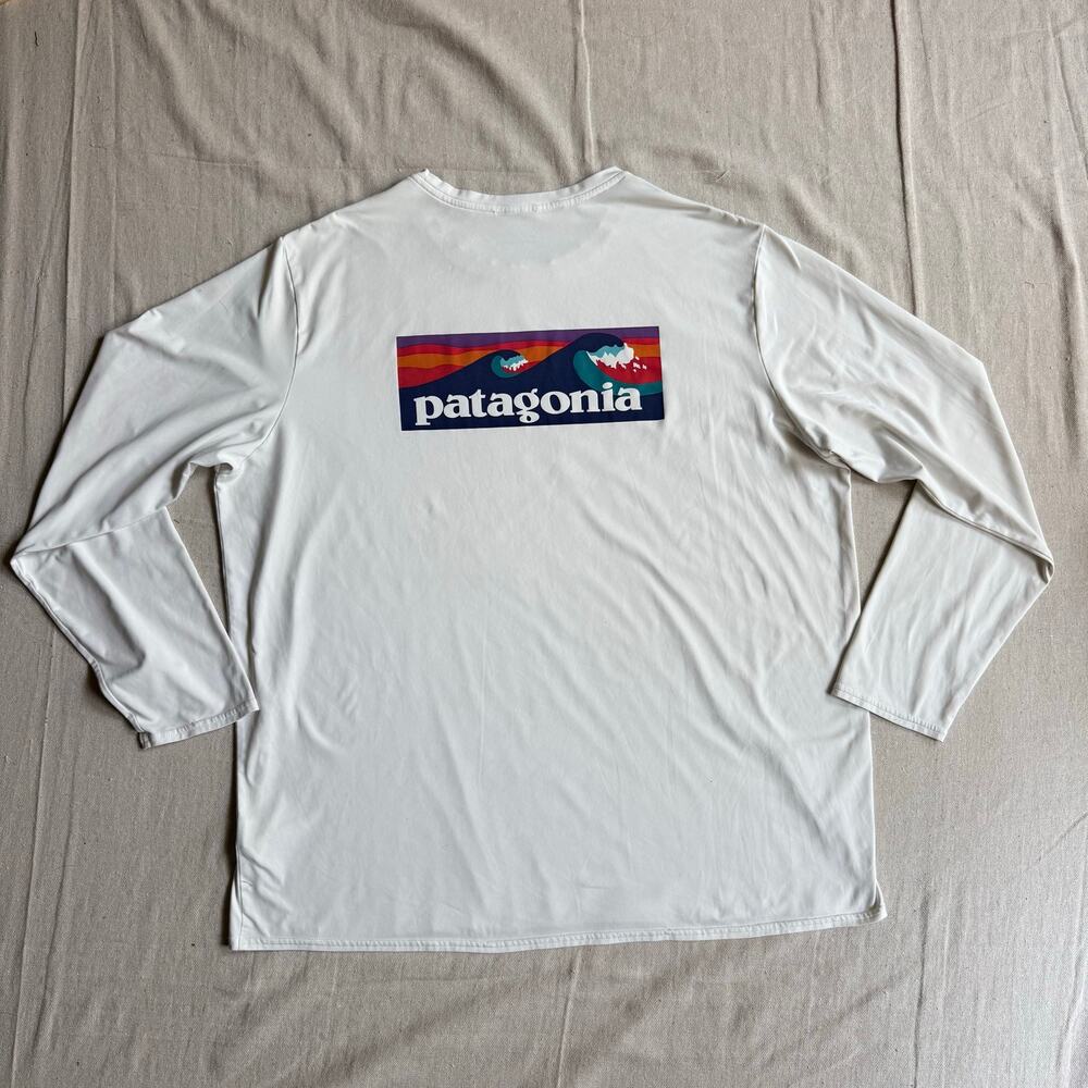 Patagonia Shirt Men's 2XL Capilene Cool Daily White Long Sleeve Performance Read